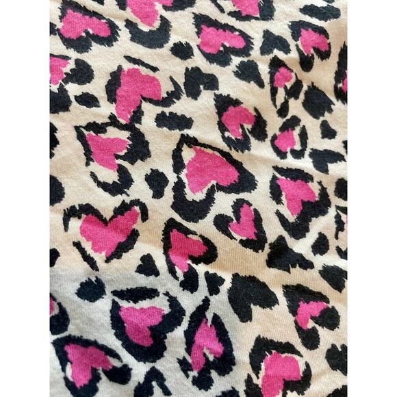 VICTORIA SECRET PJ TOP PINK HEARTS CHEETAH SZ M L SOFT AESTHETIC ANIMAL PRINT - Picture 8 of 15